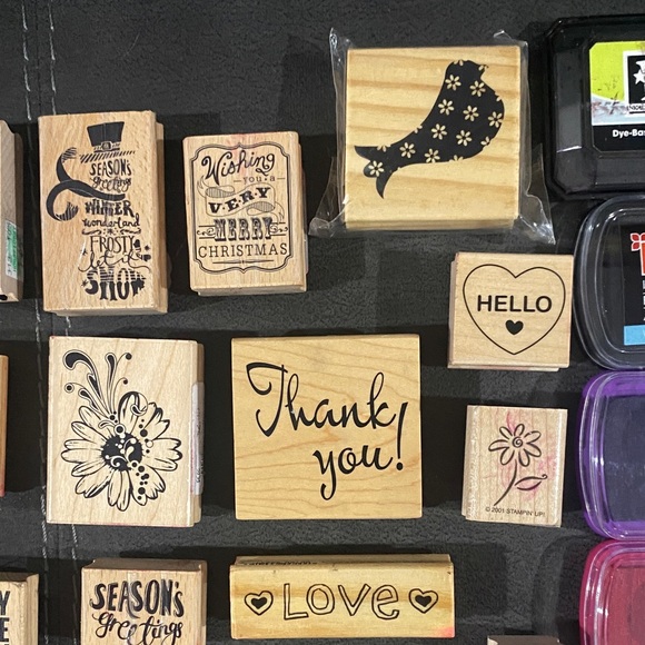 Assorted Rubber Stamps and Ink Pads - Picture 3 of 9